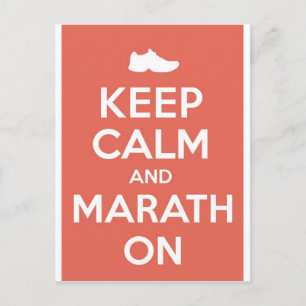 Keep Calm and Marathon Postcard