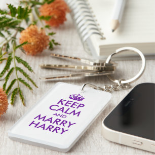 Keep Calm and Marry Harry Key Ring
