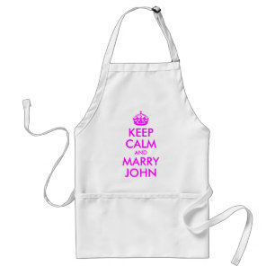 Keep Calm and Marry John Apron