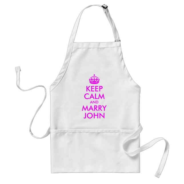 Keep Calm and Marry John Apron (Front)