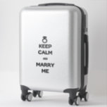 Keep Calm and Marry Me Diamond Ring<br><div class="desc">Lots of useful ways to use these proposal stickers. Just use your imagination!</div>