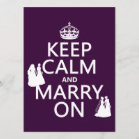 Keep Calm and Marry On - all colours