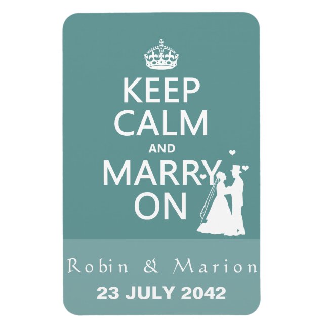 Keep Calm and Marry On - Bride and Groom Magnet (Vertical)