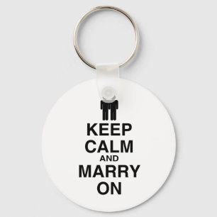KEEP CALM AND MARRY ON (GAY KEY RING