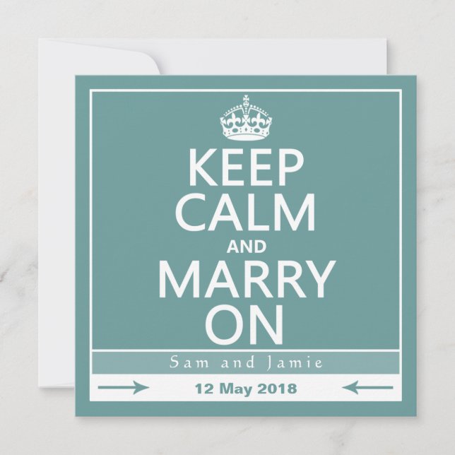 Keep Calm and Marry On Invitation (Front)