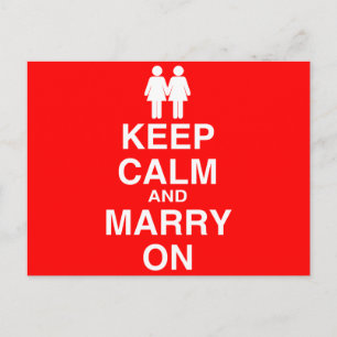 Keep Calm and Marry On Postcard
