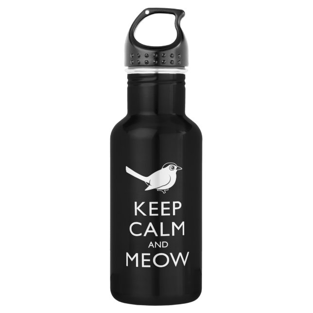 Keep Calm and Meow 532 Ml Water Bottle (Front)