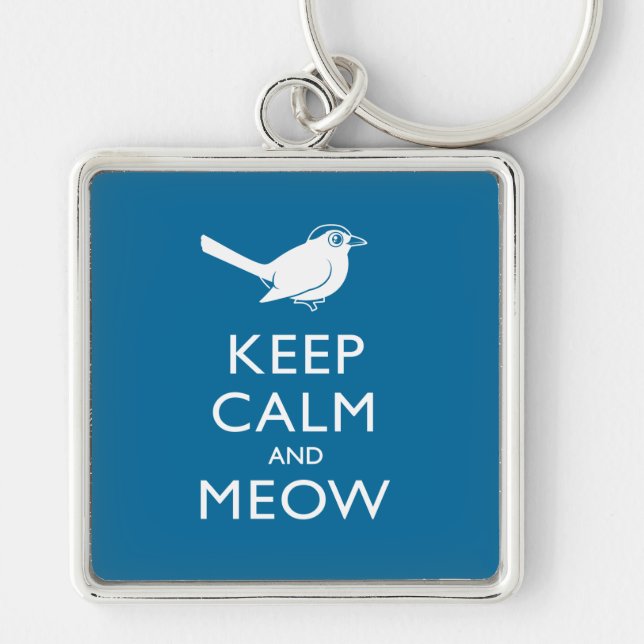 Keep Calm and Meow Key Ring (Front)