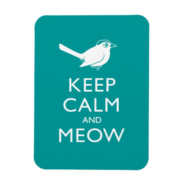 Keep Calm and Meow Magnet (Vertical)