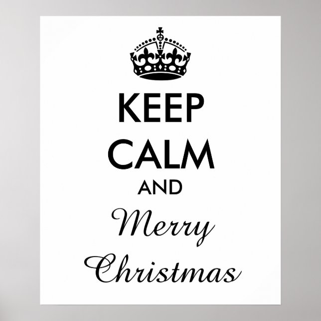 KEEP CALM and MERRY CHRISTMAS - Change background Poster (Front)