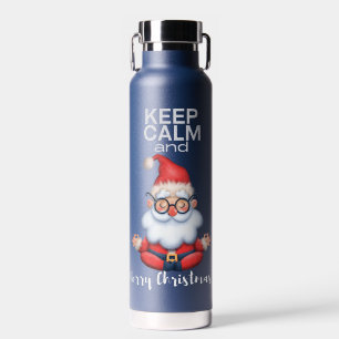 Keep Calm and Merry Christmas Water Bottle