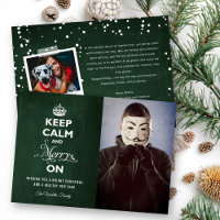 Keep Calm And Merry On Chalkboard Christmas Funny