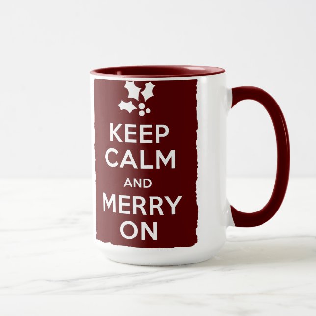 Keep Calm and Merry On Mug (Right)