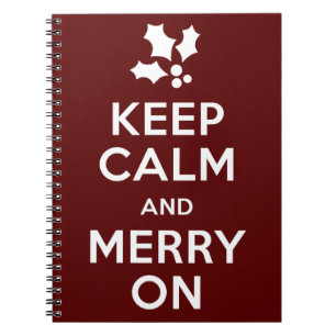 Keep Calm and Merry On Notebook