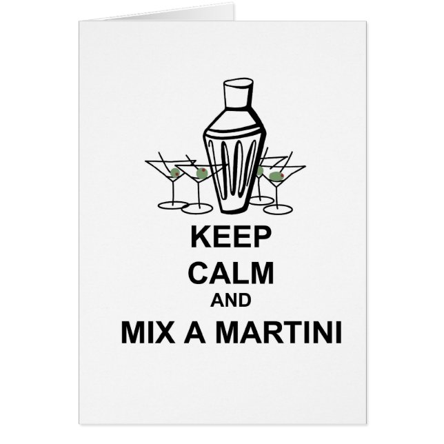 Keep Calm and Mix a Martini - Card (Front)