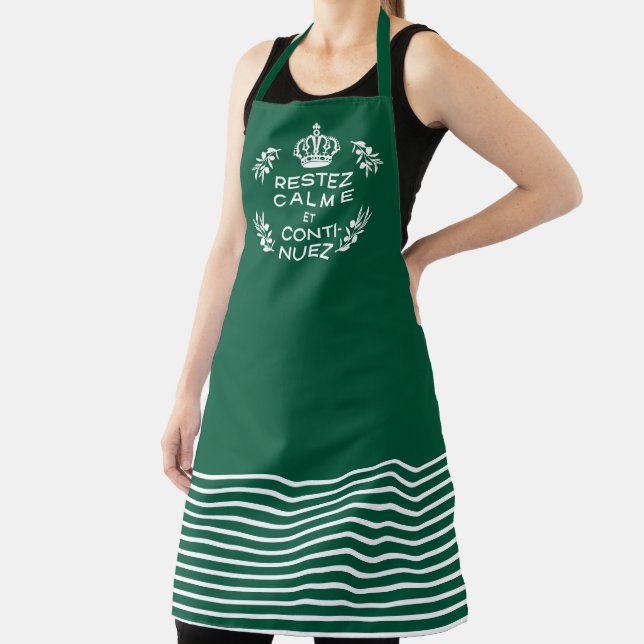 Keep Calm and Move On in French Apron (Insitu)