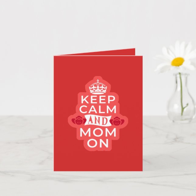 Keep Calm and Mum On Moms Day Card (Small Plant)