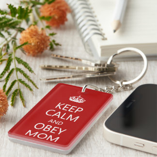 Keep Calm and Obey Mum Key Ring