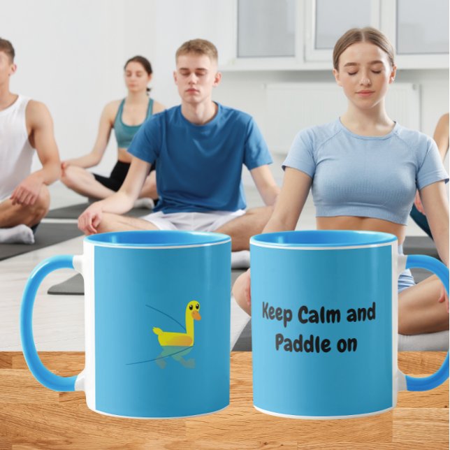 Keep Calm and Paddle On Cute Motivational Ducks Mug (Creator Uploaded)