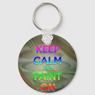 keep calm and paint on key chain