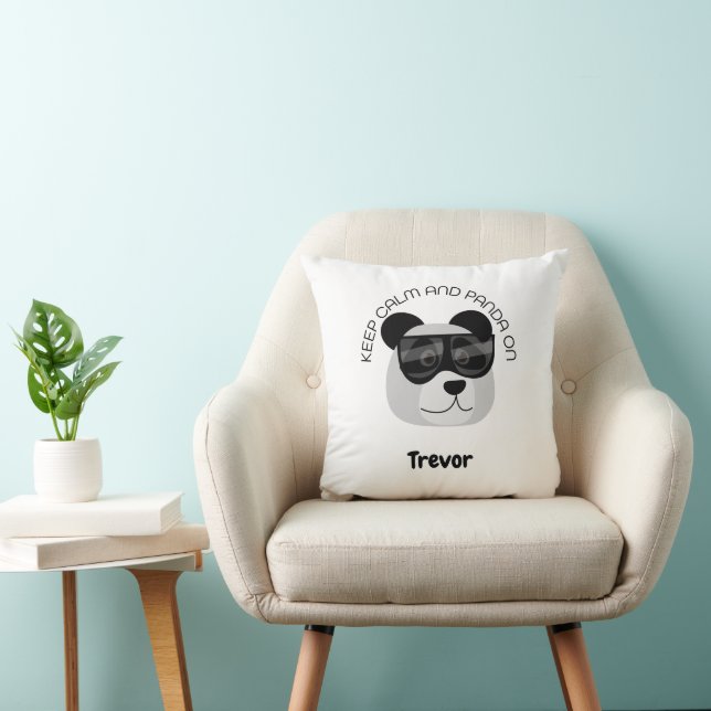 Keep Calm and Panda On Cushion (Chair)