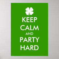 Keep calm and party hard poster | Customisable