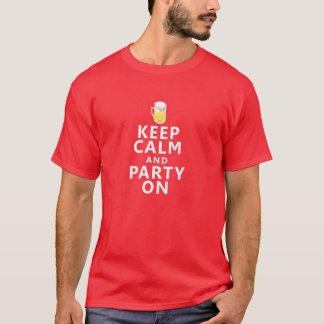 Keep Calm and Party On Beer Transparent T-Shirt