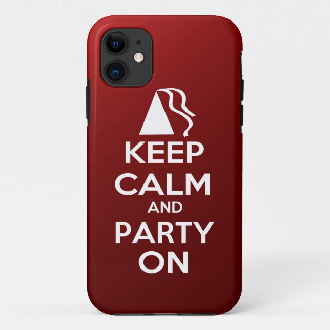 Keep Calm and party On Case-Mate iPhone Case (Back)