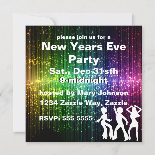 KEEP CALM AND PARTY ON, DANCERS INVITATION (Front)