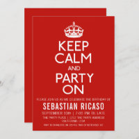 Keep Calm And Party On