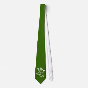 Keep Calm and Party On (irish) (any colour) Tie