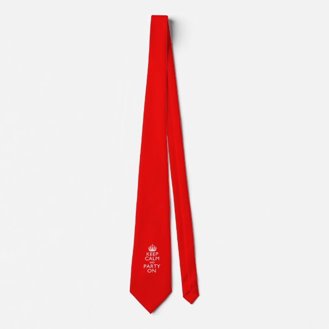 Keep Calm and Party On Red Tie (Front)