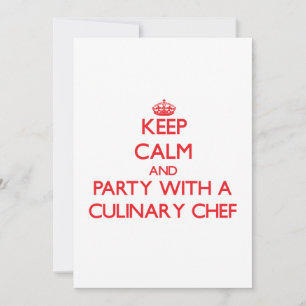 Keep Calm and Party With a Culinary Chef Invitation