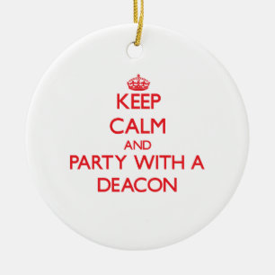 Keep Calm and Party With a Deacon Ceramic Tree Decoration