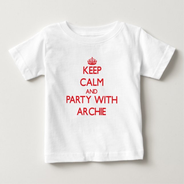 Keep calm and Party with Archie Baby T-Shirt (Front)