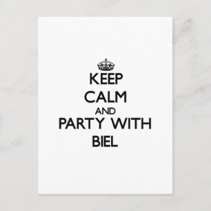 Keep calm and Party with Biel Postcard