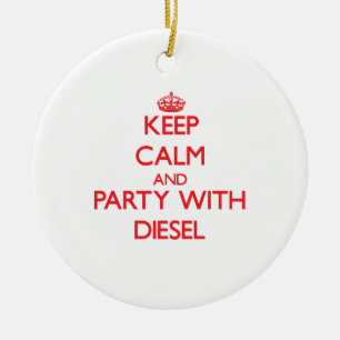 Keep calm and Party with Diesel Ceramic Tree Decoration