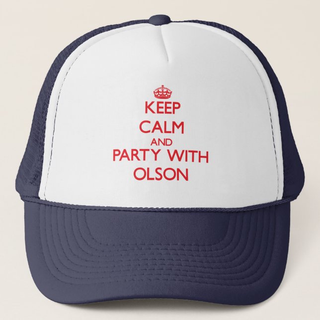 Keep calm and Party with Olson Trucker Hat (Front)