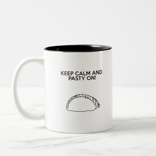 Keep Calm and Pasty on! Two-Tone Coffee Mug (Left)