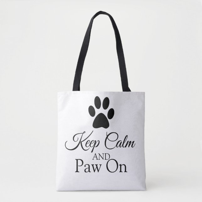 Keep calm and paw on tote bag (Front)