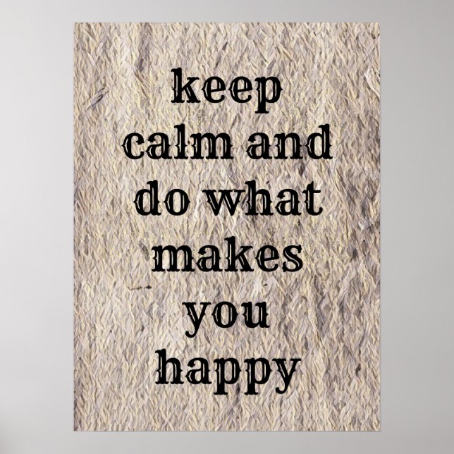 Keep Calm and Personalized Motivational Design Poster (Front)