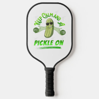 Keep Calm and Pickle On Pickleball T-Shirt Pickleball Paddle