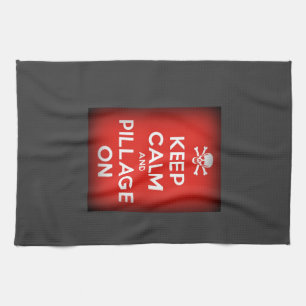 Keep Calm and Pillage Tea Towel