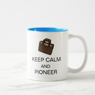 KEEP CALM AND PIONEER Two-Tone COFFEE MUG