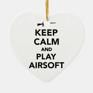 Keep calm and play Airsoft Ceramic Tree Decoration