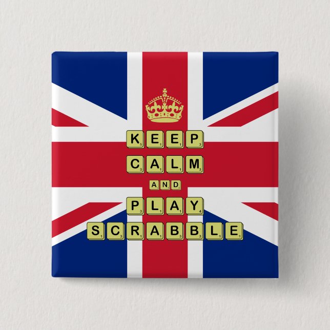Keep Calm And Play Board Games 15 Cm Square Badge (Front)