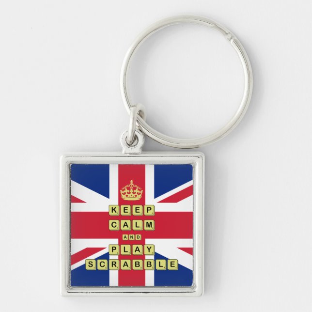 Keep Calm And Play Board Games Key Ring (Front)