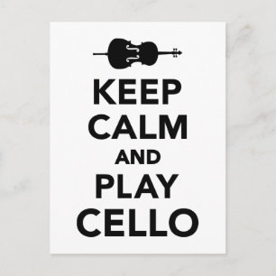 Keep calm and Play Cello Postcard