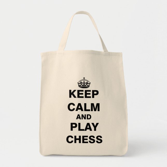 Keep Calm and Play Chess Tote Bag (Front)