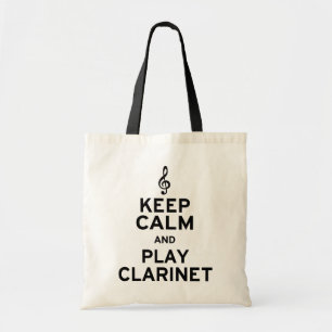 Keep Calm and Play Clarinet Tote Bag